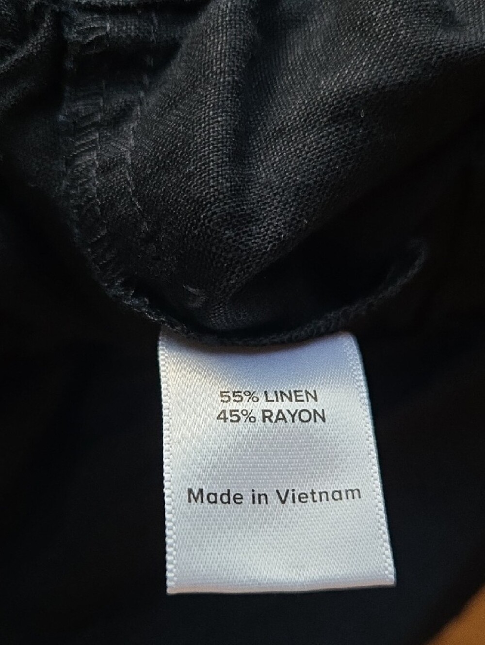 EVEREVE Black Linen Blend Wide Leg Pants Relaxed Pull On Coastal Chic - Picture 8 of 9